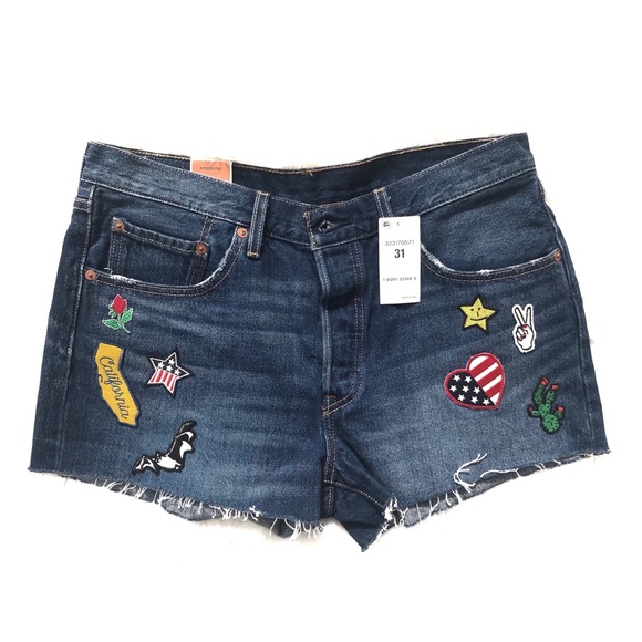 Levi's Pants - Levi Strauss & Co. Cut Off Patch Jean Shorts 31